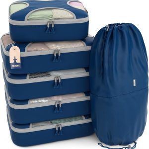 Shacke 6 Set Packing Cubes for Travel Lightweight Luggage Organizer